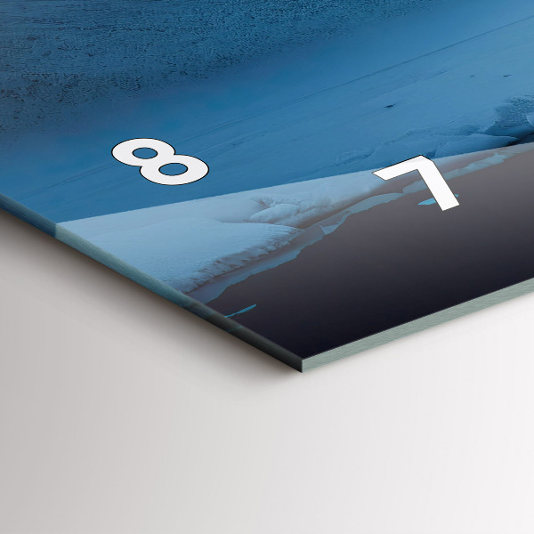 Ceas orizontale de perete din sticlă Cort în munții Islandei