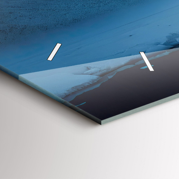 Ceas orizontale de perete din sticlă Cort în munții Islandei