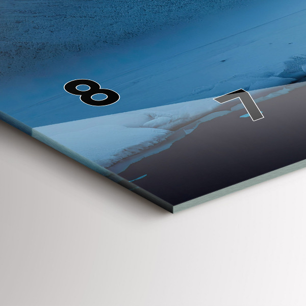 Ceas orizontale de perete din sticlă Cort în munții Islandei