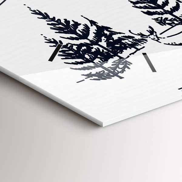 Ceas orizontale de perete din sticlă Oraș de desene animate