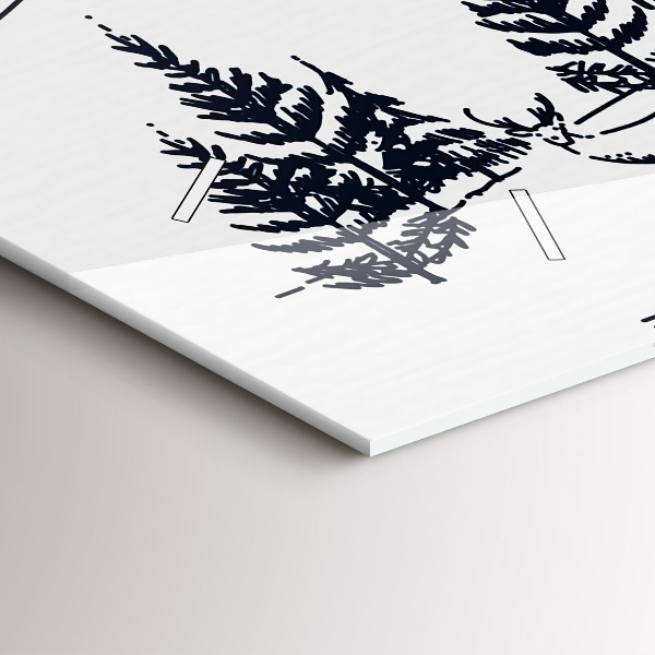 Ceas orizontale de perete din sticlă Oraș de desene animate