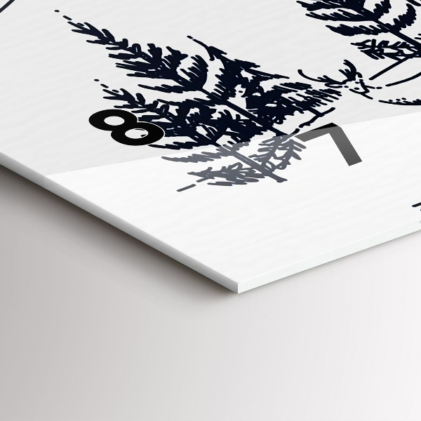 Ceas orizontale de perete din sticlă Oraș de desene animate