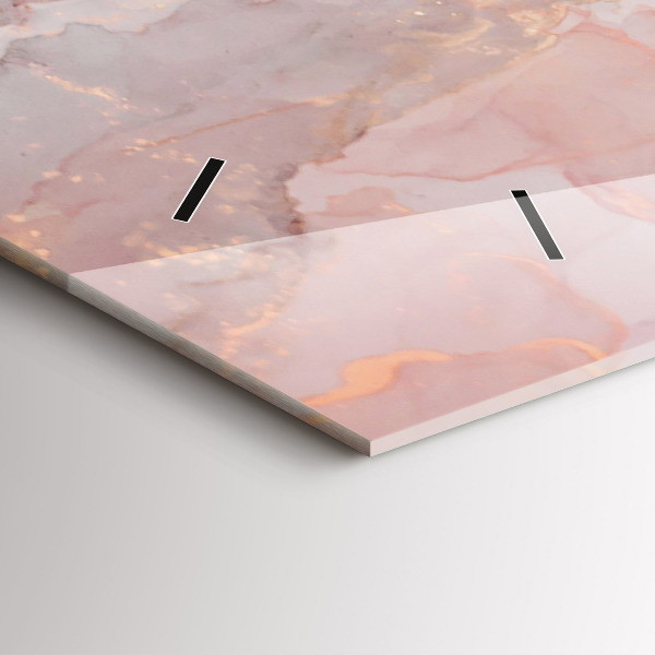 Ceas orizontale de perete din sticlă Textura marmură