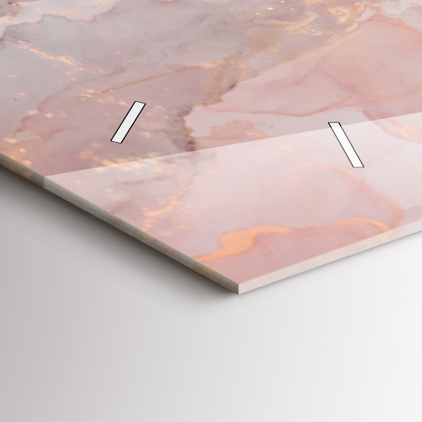 Ceas orizontale de perete din sticlă Textura marmură