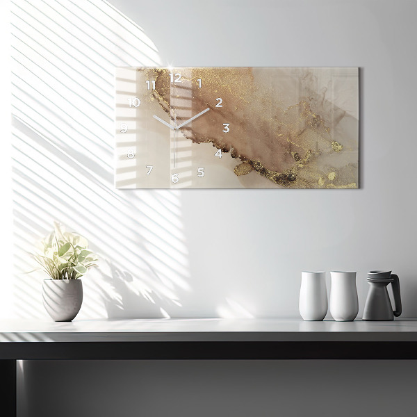 Ceas orizontale de perete din sticlă Artă modernă