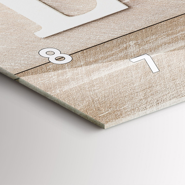 Ceas orizontale de perete din sticlă Inscripție dragoste