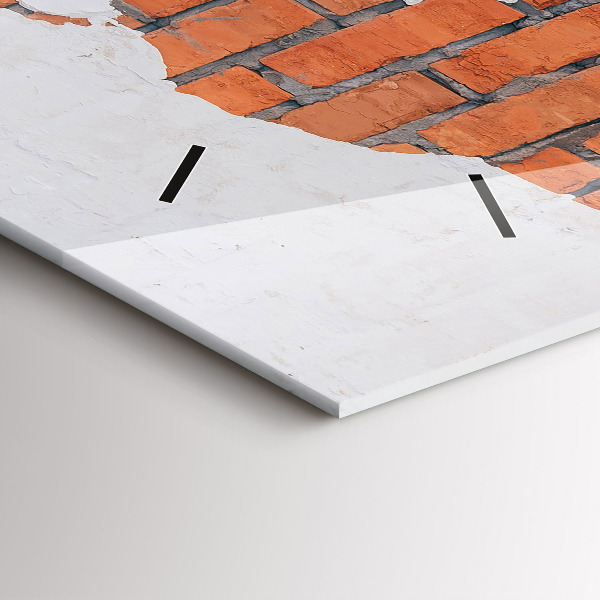 Ceas orizontale de perete din sticlă Harta lumii din cărămidă