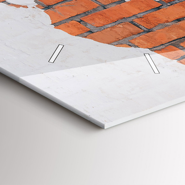 Ceas orizontale de perete din sticlă Harta lumii din cărămidă