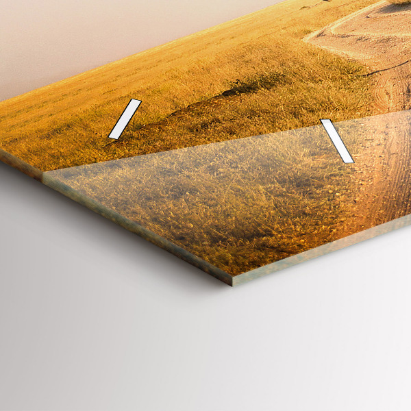 Ceas orizontale de perete din sticlă peisaj african