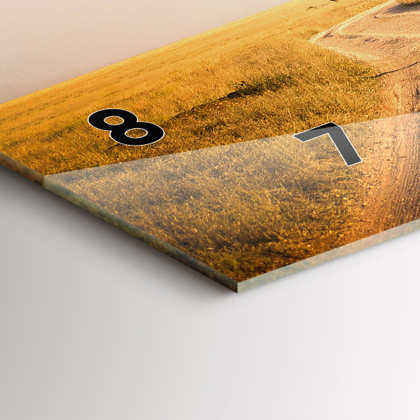 Ceas orizontale de perete din sticlă peisaj african