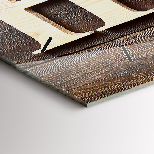 Ceas orizontale de perete din sticlă Inscripția casei