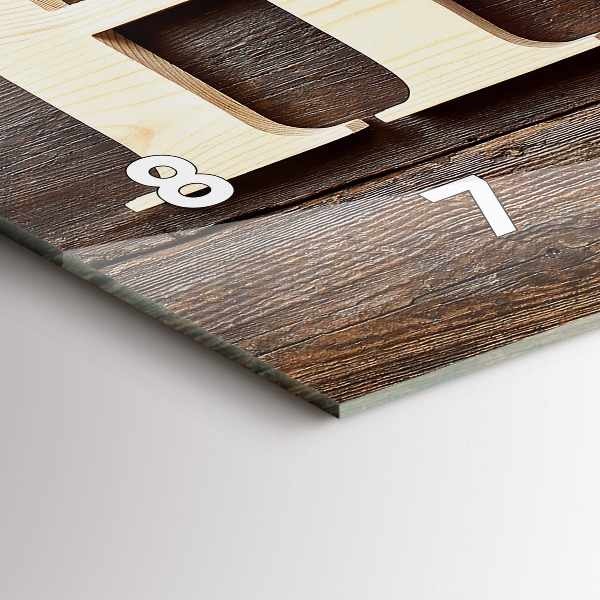 Ceas orizontale de perete din sticlă Inscripția casei