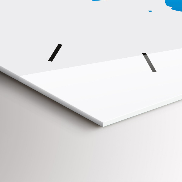 Ceas orizontale de perete din sticlă Harta lumii