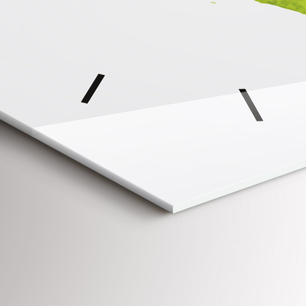 Ceas orizontale de perete din sticlă Harta lumii acuarela