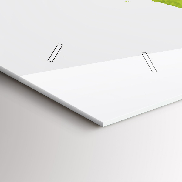 Ceas orizontale de perete din sticlă Harta lumii acuarela