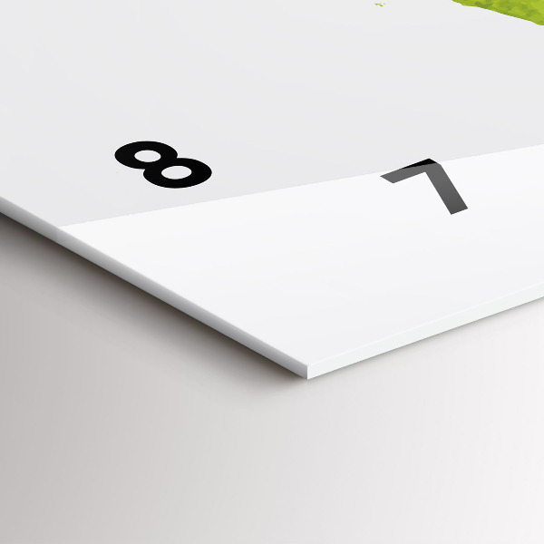 Ceas orizontale de perete din sticlă Harta lumii acuarela