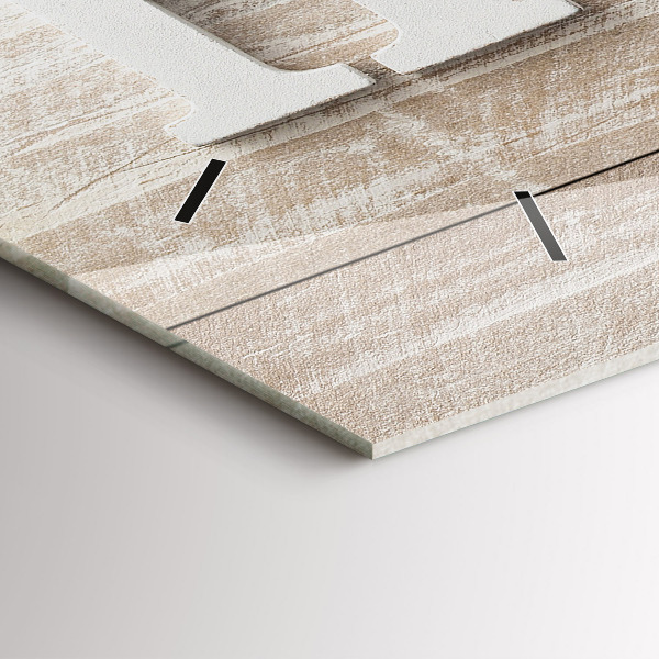 Ceas orizontale de perete din sticlă Inscripția casei