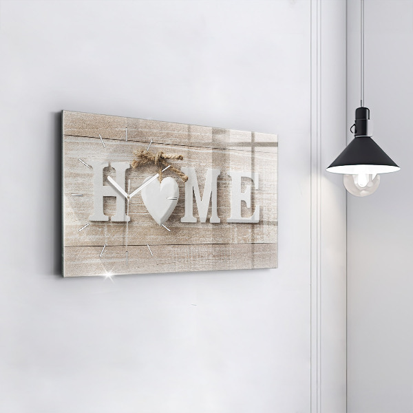 Ceas orizontale de perete din sticlă Inscripția casei