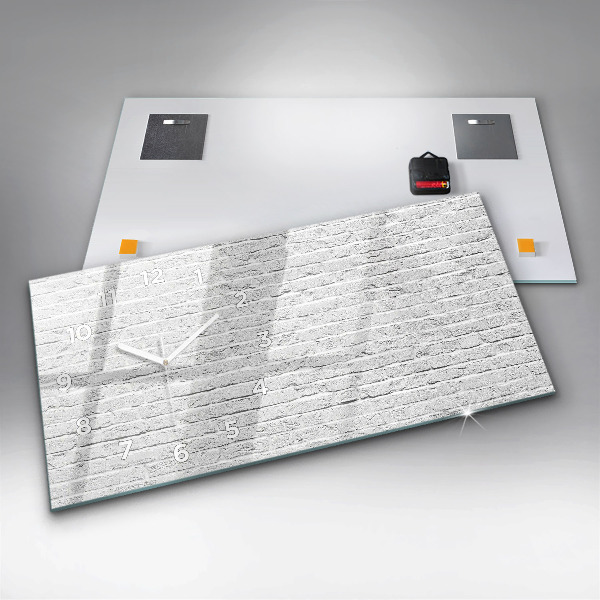 Ceas orizontale de perete din sticlă Zid de cărămidă