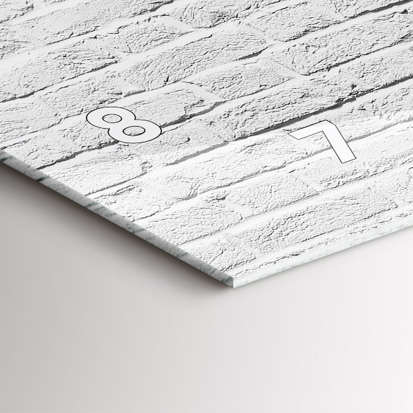 Ceas orizontale de perete din sticlă Zid de cărămidă