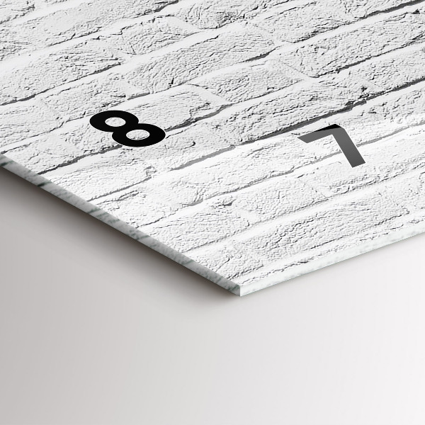 Ceas orizontale de perete din sticlă Zid de cărămidă