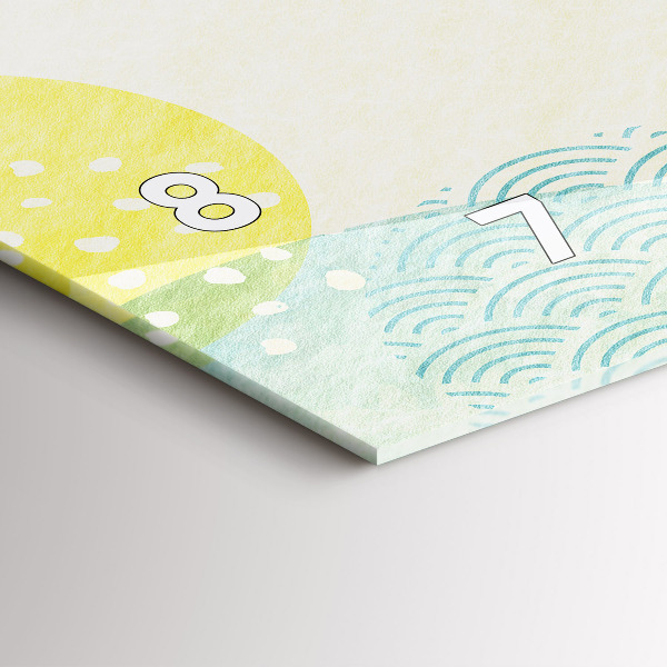 Ceas orizontale de perete din sticlă Rama cu modele