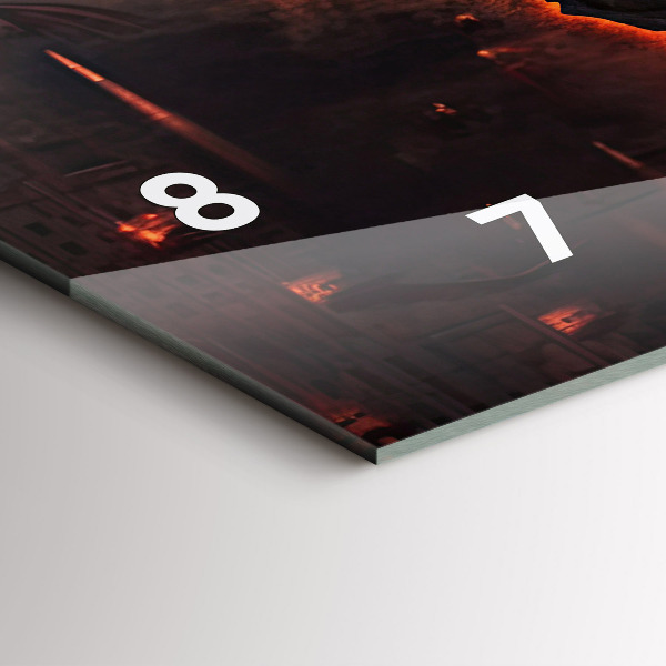 Ceas orizontale de perete din sticlă Harta lumii