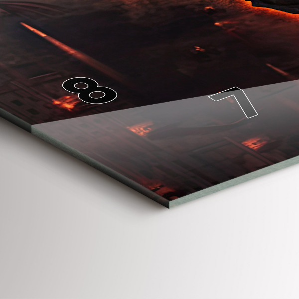 Ceas orizontale de perete din sticlă Harta lumii