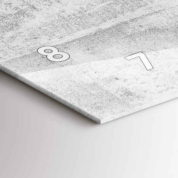 Ceas orizontale de perete din sticlă Perete de beton