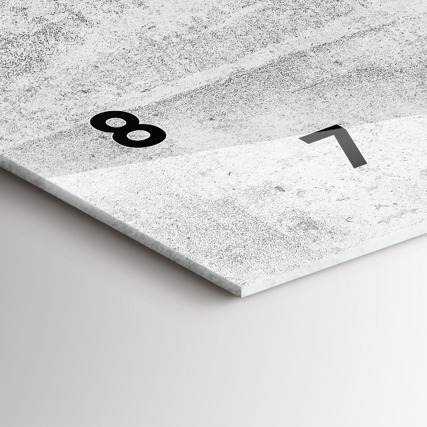 Ceas orizontale de perete din sticlă Perete de beton