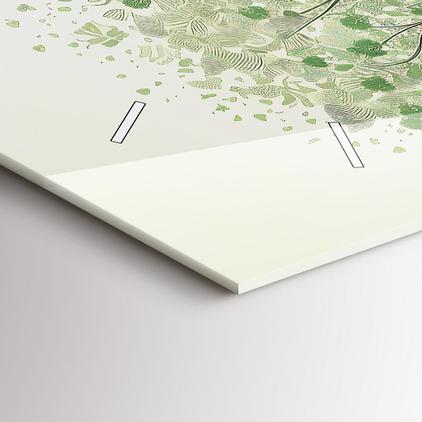 Ceas orizontale de perete din sticlă Mare copac natural