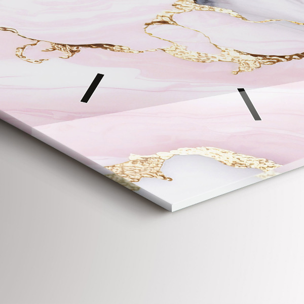 Ceas orizontale de perete din sticlă Marmură