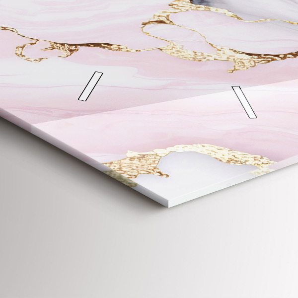 Ceas orizontale de perete din sticlă Marmură