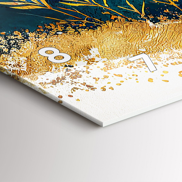 Ceas orizontale de perete din sticlă Peisaj montan