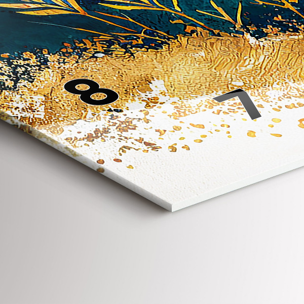 Ceas orizontale de perete din sticlă Peisaj montan