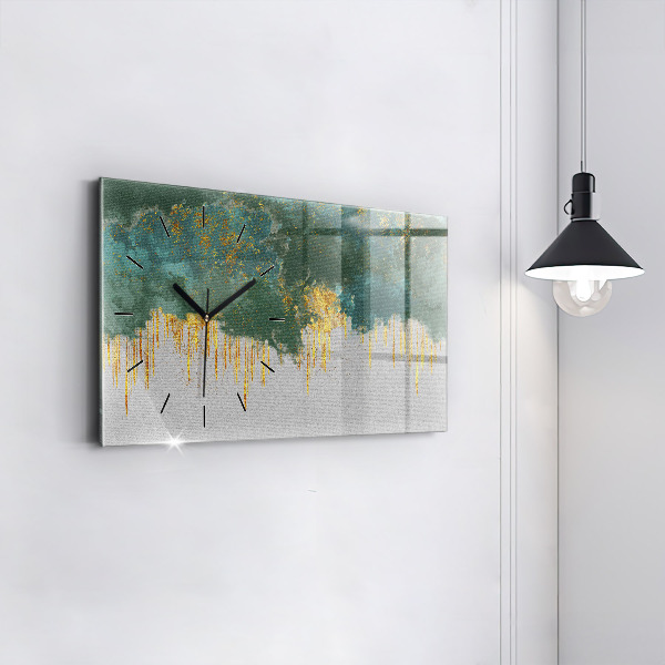 Ceas orizontale de perete din sticlă Model decorativ