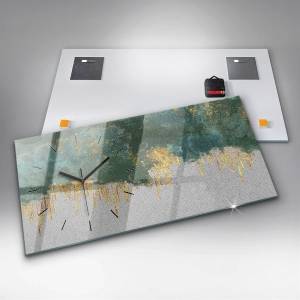 Ceas orizontale de perete din sticlă Model decorativ