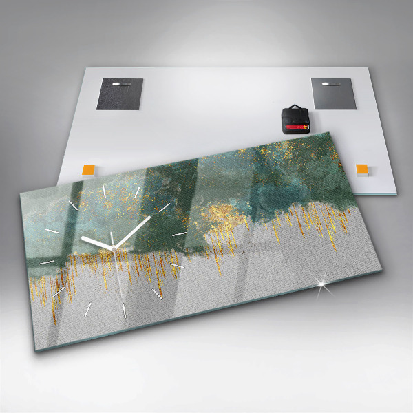 Ceas orizontale de perete din sticlă Model decorativ