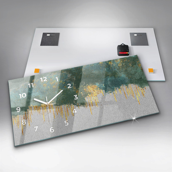 Ceas orizontale de perete din sticlă Model decorativ