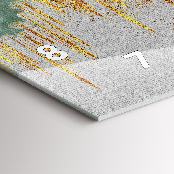 Ceas orizontale de perete din sticlă Model decorativ