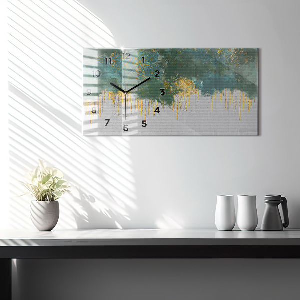 Ceas orizontale de perete din sticlă Model decorativ