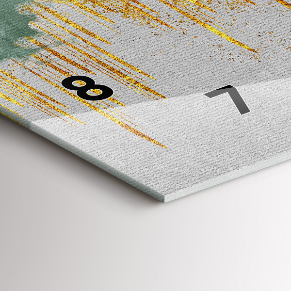 Ceas orizontale de perete din sticlă Model decorativ