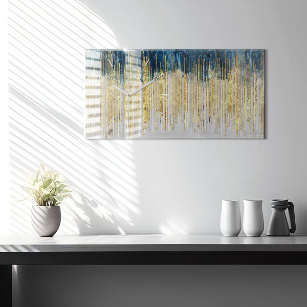 Ceas orizontale de perete din sticlă Model decorativ