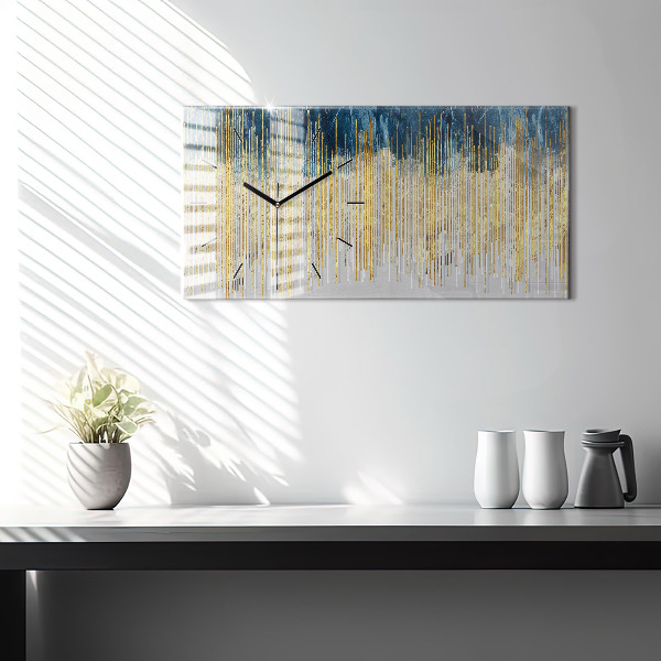 Ceas orizontale de perete din sticlă Model decorativ