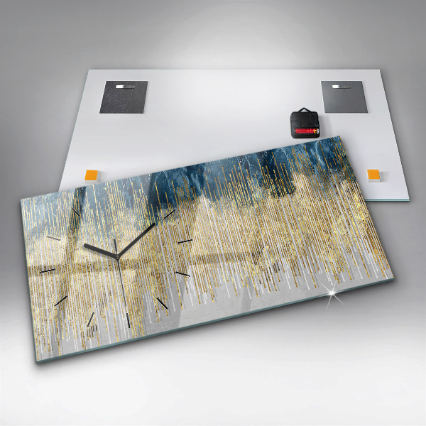 Ceas orizontale de perete din sticlă Model decorativ