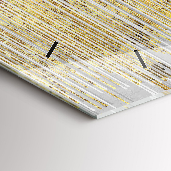 Ceas orizontale de perete din sticlă Model decorativ