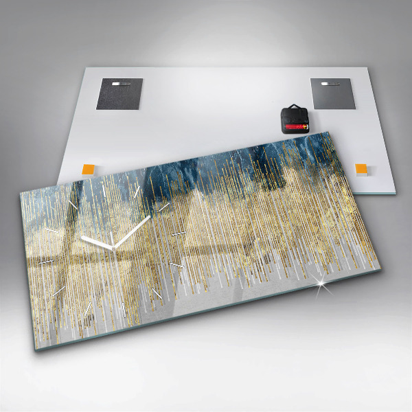 Ceas orizontale de perete din sticlă Model decorativ