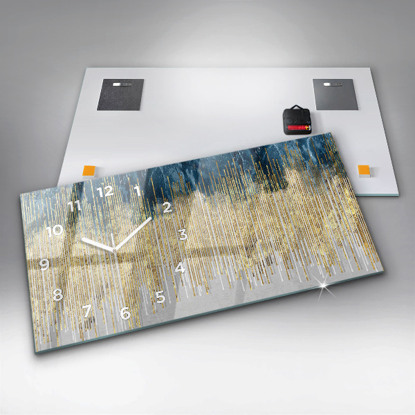 Ceas orizontale de perete din sticlă Model decorativ