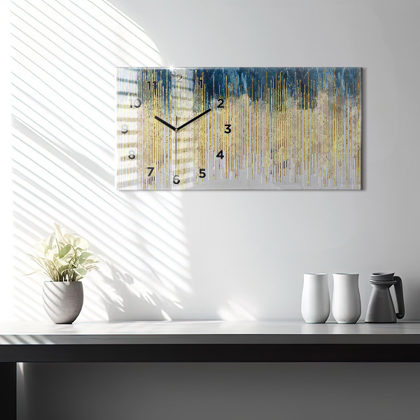 Ceas orizontale de perete din sticlă Model decorativ