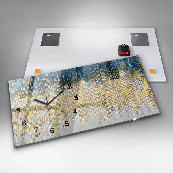 Ceas orizontale de perete din sticlă Model decorativ